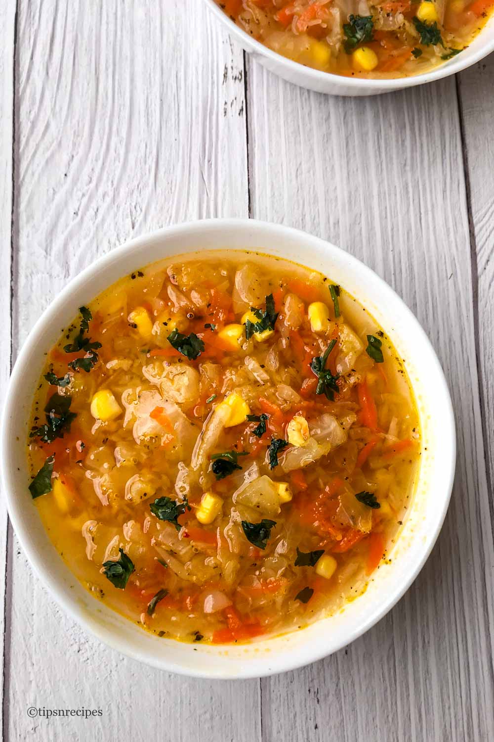 soup in bowls