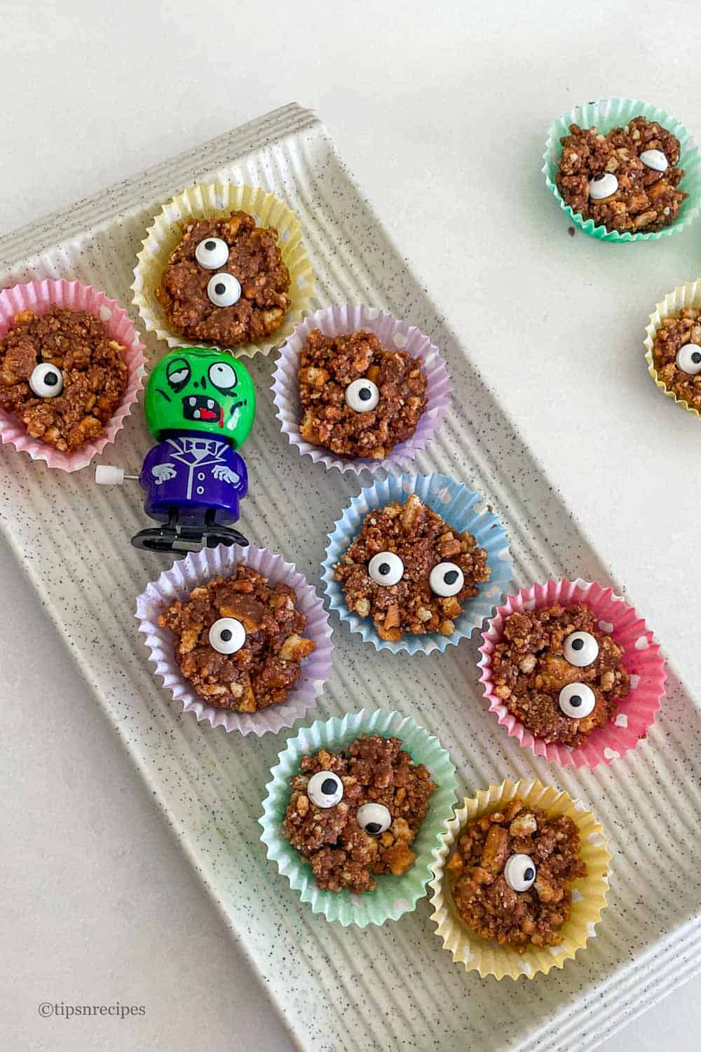 A platter of monster cookie treats.